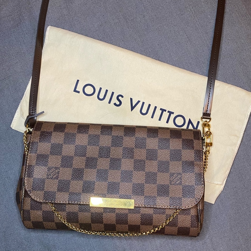 RETIRED Louis Vuitton Favorite MM in Ebene Damier